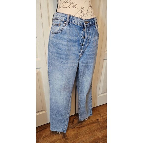 90's Divided H&M Mom Jeans | High Waisted | Ankle Length | Fly 5 Button| Sz 16 - Picture 1 of 10